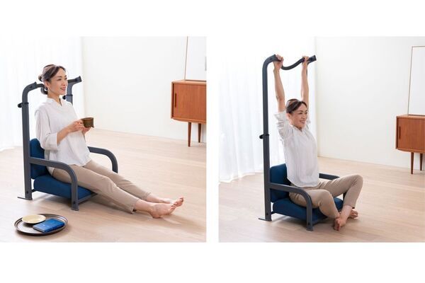 爆発的ブームとなったぶら下がり健康器が約半世紀ぶりに進化！座椅子と合体した「ぶらさがりチェア」発売