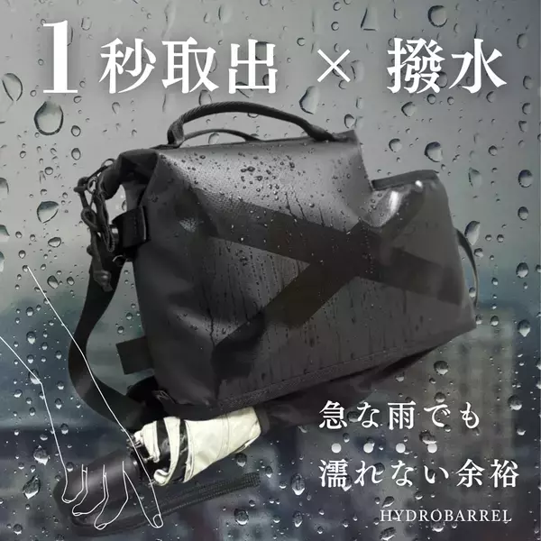 ＜開始わずか10日で500万円突破＞話題の“手ぶらバッグ”HydroBarrel　想定を超える反響で実店舗展開も視野に