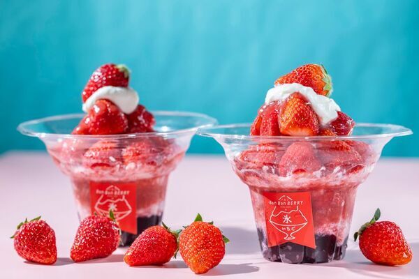 【いちごBonBonBERRY ATAMI HOUSE.】夏を味わういちご尽くしのかき氷が登場！新作「トリプルベリーいちごおり」、7/4(金)発売～さらに7/12～16は「いちごの夏祭り」開催！いちごだらけの縁日イベントも～