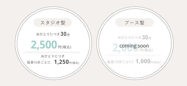 プライベートな空間でリラックスして撮影ができる「セルフ写真館 by Studio Mario」を開始