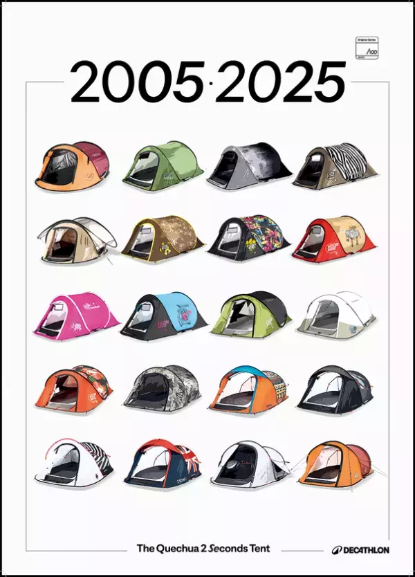 ポップアップテントのパイオニア“2秒で設営”の『2 SECONDS』が誕生20周年！　～累計1,200万張突破を記念して特設サイトを7月2日公開～