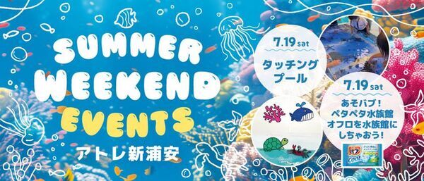 【花王バブ×タッチングプール×アトレ新浦安】海のいきものを見て、触れて、描いて楽しむ、コラボイベントを7月19日(土)開催！
