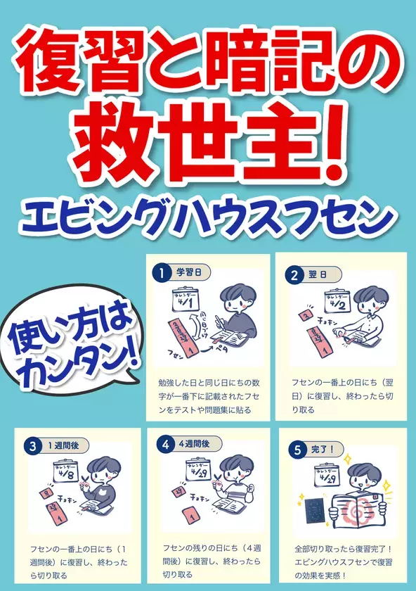 [関西初出品！]PETふせん版エビングハウスフセンが文具店tagにて期間限定で発売開始