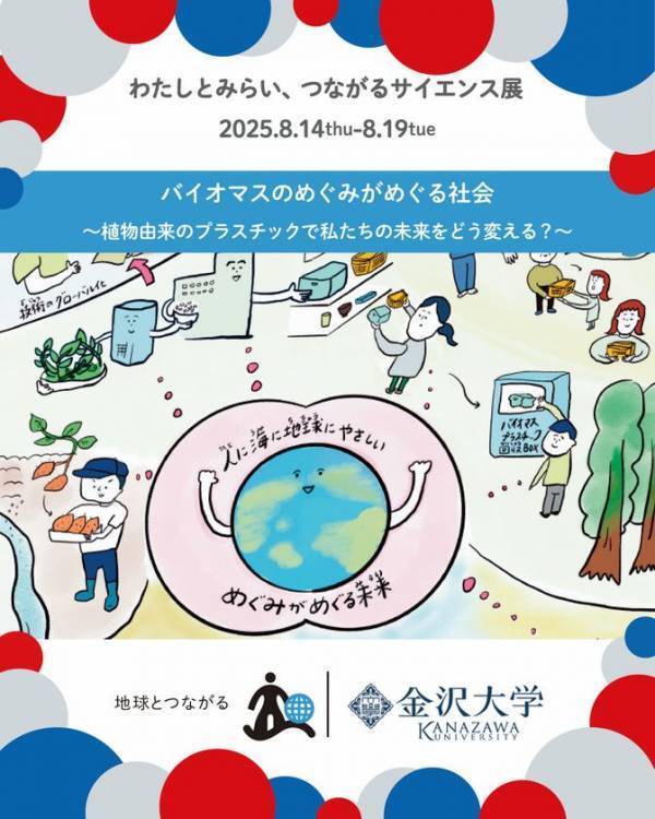 金沢大学COI-NEXTが8月14日から大阪・関西万博に出展　環境に優しい植物由来のプラスチックの研究成果を展示