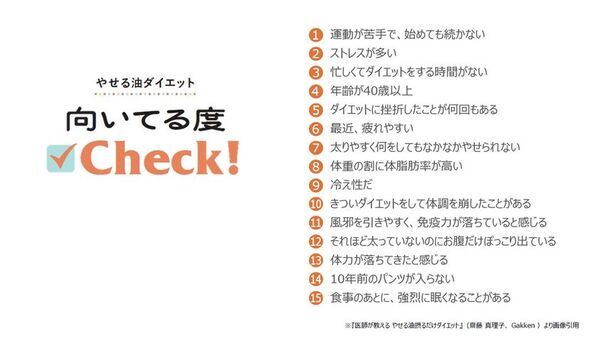 2か月で6kg減 医師の実体験から生まれた『やせる油』ダイエット　齋藤真理子医師 書籍発刊記念インタビューを公開