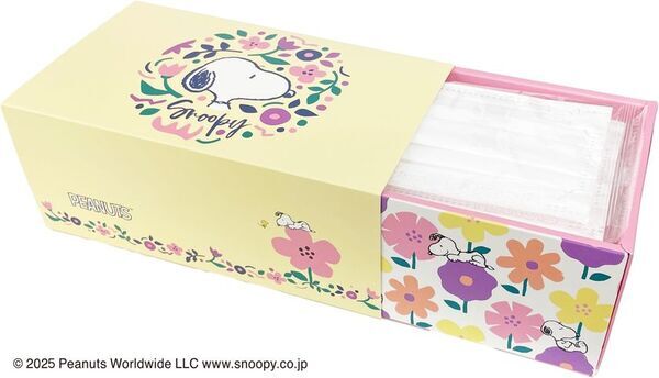 大人向けのキャラクターマスク「スヌーピー30枚入りBOXマスク(Nature)」を2025年8月下旬　新発売