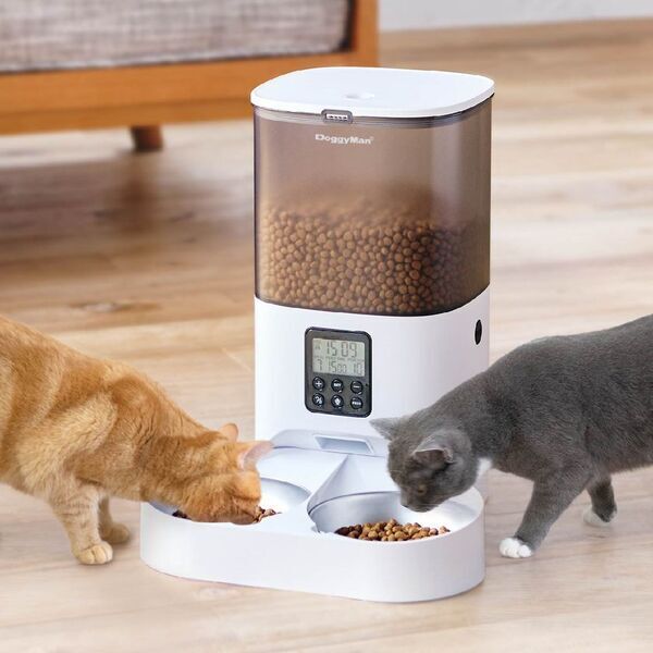 ドギーマンハヤシ、2匹飼育に対応した自動給餌器を発売！ごはんの量を細かく設定してペットの健康管理をサポート