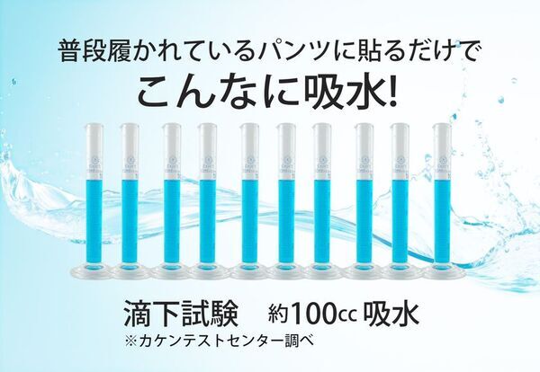 日本初！"ちょい漏れ”時代にさようなら。お気に入りパンツに貼るだけで“少量から中量までの”漏れをガード！男性用　吸水パットを12月9日(火)より販売開始