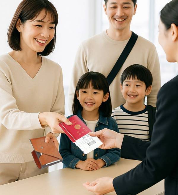 アブラサスより、家族4人分の旅をひとつにまとめる「ファミリーパスポートケース」を発売