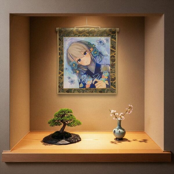 VTuber専用オリジナルグッズ製作・販売サイト「美藝堂」職人技が光る“推し掛け軸”＆“推し色紙掛け軸”を追加！