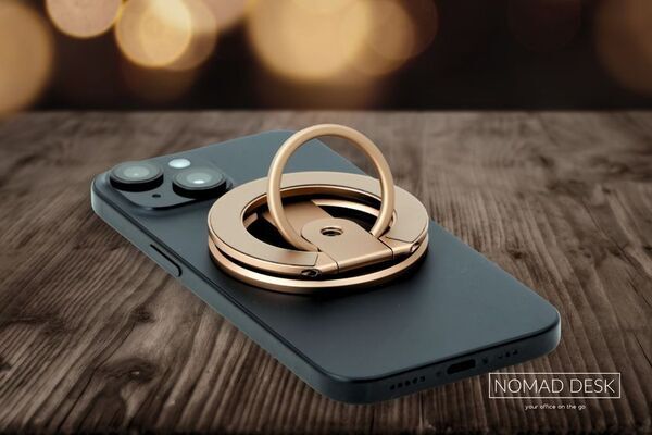 スマホも秋色に衣替え。多機能MagSafeリングに新色「サンドベージュゴールド」登場