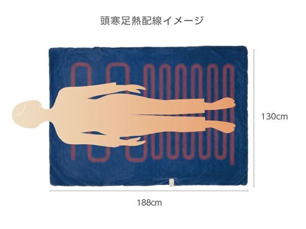 極上シルキータッチで「足ポカ快眠」を実現！「プレミアムフェイクファー電気毛布」にネイビーが新登場