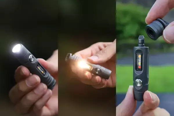 小さく明るいだけじゃない。こじ開け・フタ開けができるミニプライバーを搭載した超小型チタン製懐中電灯