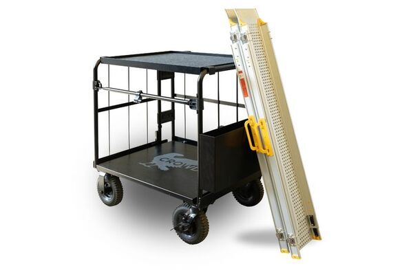 少人数ロケの新定番！搬入・搬出を一人で完結する機材運搬台車「クロウディセット」登場