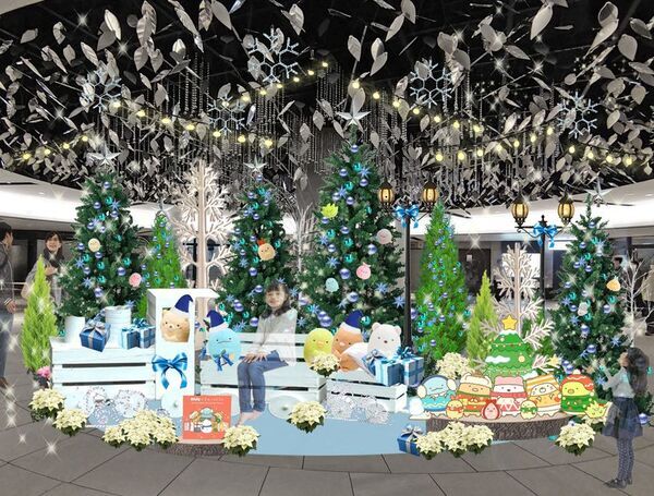 「すみっコぐらし」×「ホワイティうめだ」の夢のコラボ　クリスマスバージョンでふたたび登場！すみっコたちと“おちつく”時間を過ごす期間限定の特別なディスプレイ