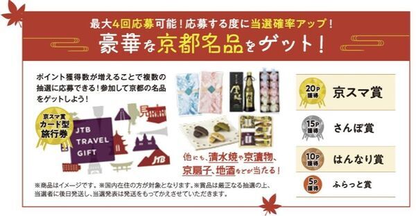 生成AI×デジタルポイントラリー「ポイントラリーで巡る　秋の京都スマートさんぽ」開催　紅葉シーズンの京都をもっとスマートに楽しもう！