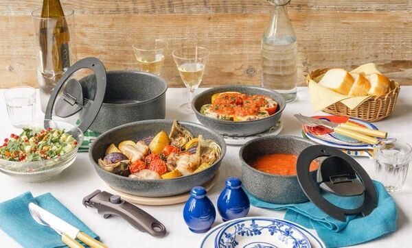 バッラリーニから、取っ手が外せるフライパンセット「ヴィンチ」シリーズに、幅広い利用シーンに便利な5pcセットと7pcセットが新登場！