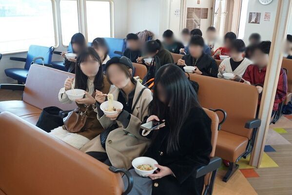 観光地での防災を強化！遊覧船での非常食(素麺)提供訓練を無事実施～南海トラフ巨大地震への対応～