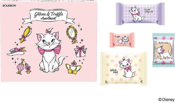 ブルボン、“おしゃれキャット”のマリーがかわいい4種の洋菓子アソート「ディズニー／ガトー＆トリュフアソート」を12月9日(火)に新発売！