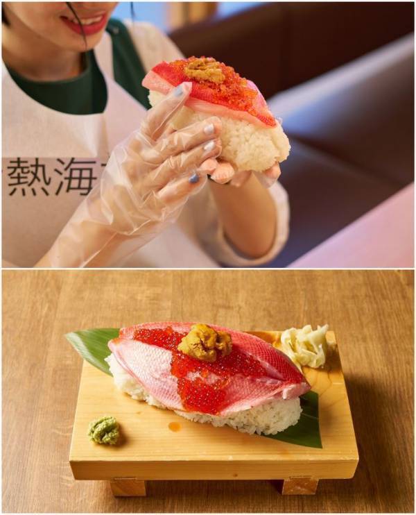 約15貫分の大迫力寿司！金目鯛を堪能できる「半身にぎり」が登場12月10日より金目鯛フェアを開催～冬の熱海に旬のごちそうが勢ぞろい！～