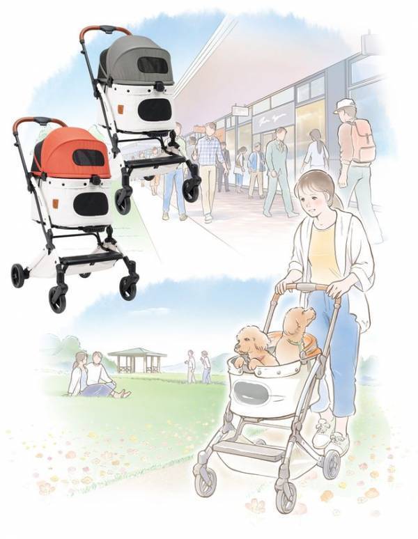 折りたたみ簡単でコンパクト！ペットに快適な空間を提供するペットカート「nicollka(ニコルカ)」12月15日に新発売