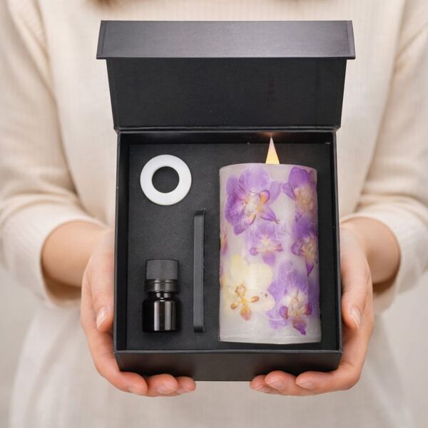 Nama Candleが2/19に胡蝶蘭LEDアロマキャンドルを発売胡蝶蘭の美しさと香りを贈る 火を使わないキャンドル