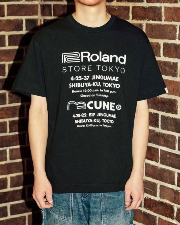 Roland Store TokyoとアパレルブランドCUNEのコラボTシャツを発売