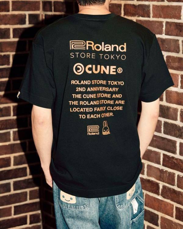 Roland Store TokyoとアパレルブランドCUNEのコラボTシャツを発売