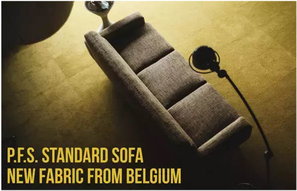 P.F.S. STANDARD SOFAにベルギー製新ファブリック「CGT MALT BROWN」が登場