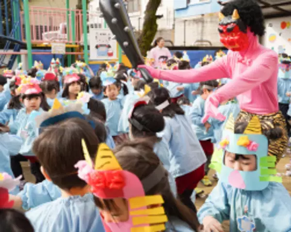 笠寺幼児園が2/3の節分に豆まきを開催　恵方の笠寺で園児320名が“心の鬼”とガチ対決！