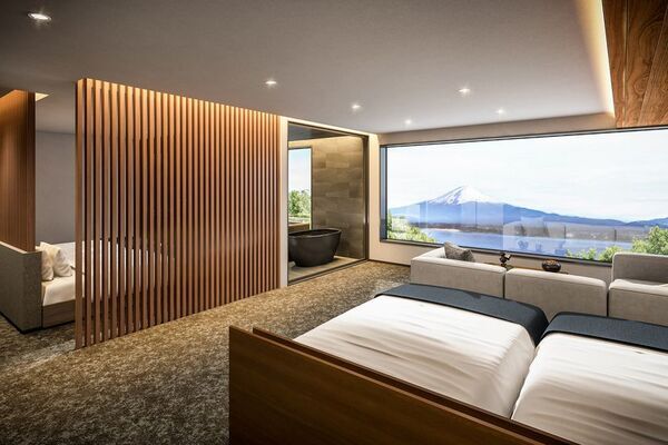 【2026年オープン】1日5組限定。富士山と河口湖を目の前に臨む　プライベートリゾート QUUGA