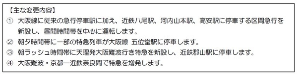 ２０２６年３月１４日（土）ダイヤ変更について