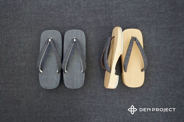 街を歩く、リズムが変わる。「インディゴ染 ねずこ右近下駄　茶綿デニム鼻緒」2026年2月より、現代の暮らしに馴染む「右近型」の受注開始
