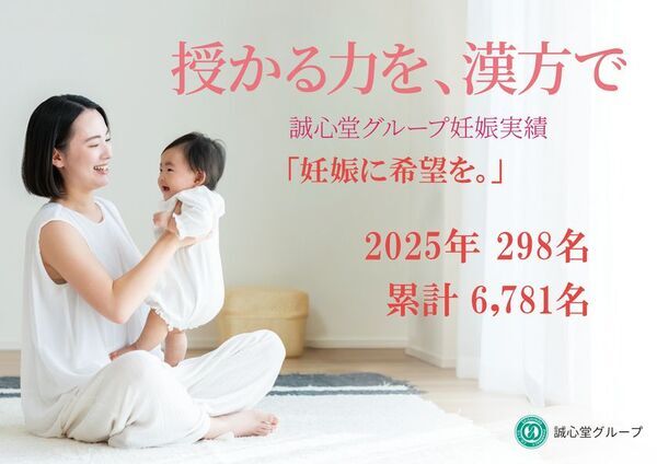 体質改善を目的とした漢方・鍼灸による妊活サポートの実績報告　～妊活でお悩みの漢方・鍼灸利用者のうち、2025年の妊娠者は298名～