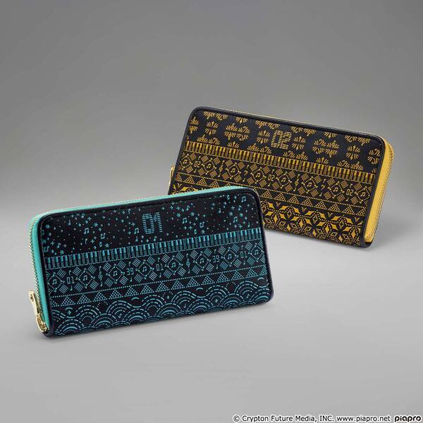 『初音ミク』と『鏡音リン・レン』をイメージした鮮やかな漆模様が艶めく江戸印伝財布が、プレミコから新登場！
