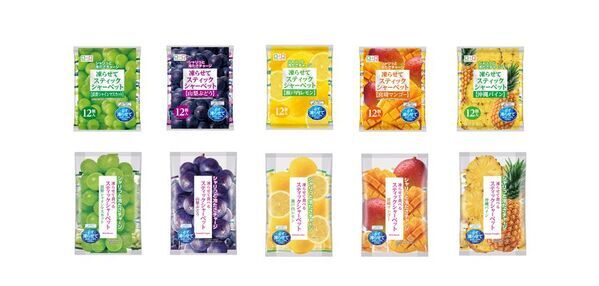 国産果汁使用・個包装で食べやすい　『ミニこんにゃくゼリー』『スティックシャーベット』2026年春夏 新ラインアップを2/1より発売