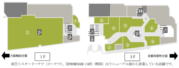 阪急茨木市駅の高架下商業施設「ロサヴィア」「ノルテエリア」が4月9日（木）にリニューアルオープンスーパーマーケット「KOHYO」など、6店舗が新規オープン