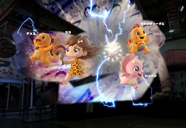 「夢のプロジェクションマッピングショー～恐竜と一緒に・ぴょんぴょんダンス～」が3月20日おやつタウンに新登場！