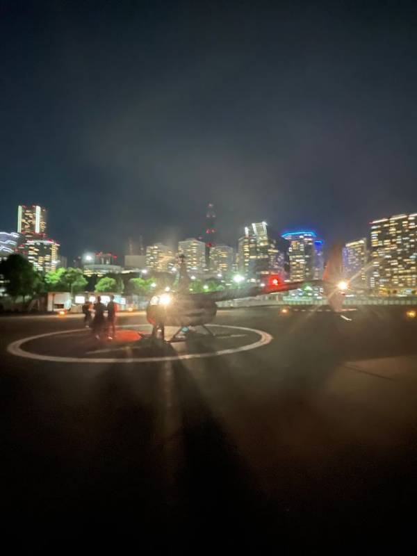 観光都市中心部から出発するヘリの夜景飛行は国内唯一　観光フライトの取材受入れが可能に