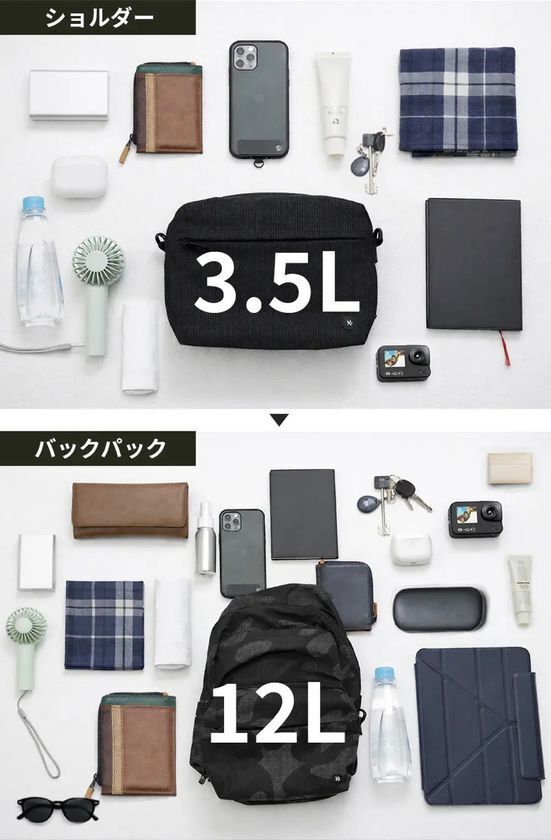 日本初※！ポーチがクロスボディバッグに　ショルダーバッグがバックパックに！「Makuake」にて4月中旬にプロジェクト開始予定