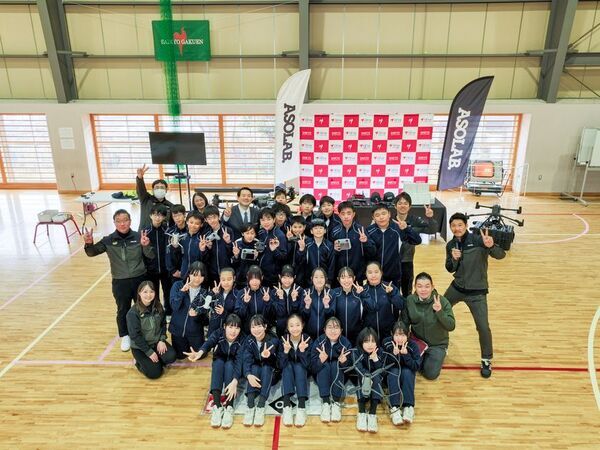 【体験学習レポート】株式会社ASOLAB.が2月25日、長野県松本市の才教学園でドローン安全体験学習を実施
