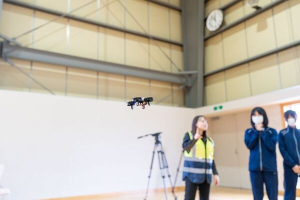【体験学習レポート】株式会社ASOLAB.が2月25日、長野県松本市の才教学園でドローン安全体験学習を実施