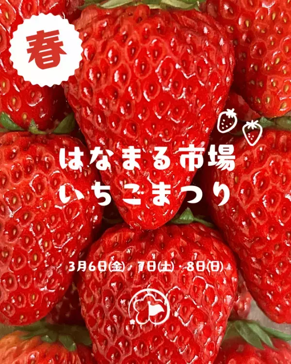 ＜千葉県南房総市＞道の駅ローズマリー公園 はなまる市場　旬をめいっぱいたのしもう！！「はなまるいちごまつり」2026年3月6日(金)～2026年3月8日(日)の3日間開催！