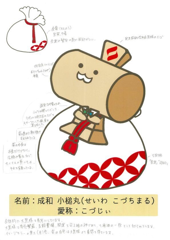 【創立100周年×高校生デザイン】足立成和信用金庫の新キャラクター誕生！3月28・29日「舎人公園千本桜まつり」で初披露予定