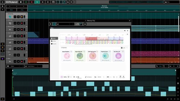ローランドがソニーコンピュータサイエンス研究所の研究成果を取り入れた、AIアシストによる革新的なメロディー生成ソフトウェア『Melody Flip』を発表