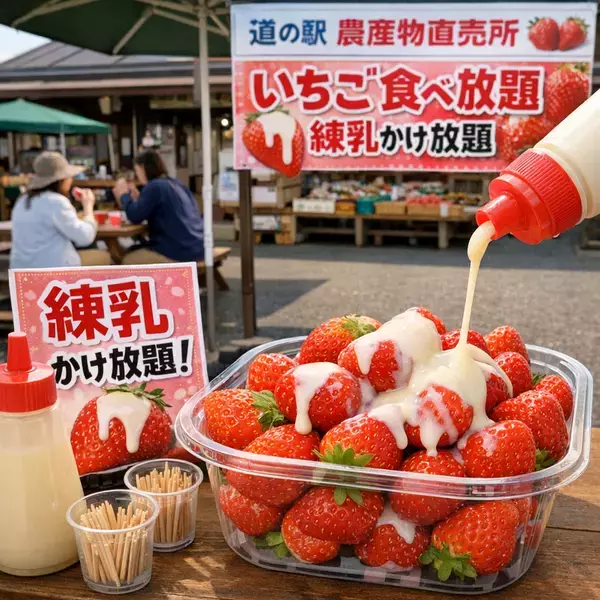 ＼道の駅ほうじょう　春のグルメ＆いちごパーティー！／【3/20(金)～】いちご収穫祭！購入したいちごは練乳かけ放題！さくらの商品に、食堂のふぐ料理に抹茶あんパン！道の駅で春堪能！