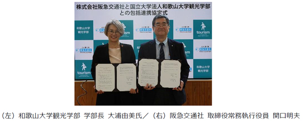 阪急交通社と和歌山大学観光学部が産学連携に関する協定を締結～観光人材育成と教育・研究を包括的に推進～