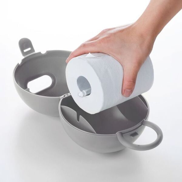 ペットケアやアウトドアで人気の「ポイッとボール」が、上質なマット質感にリニューアル。ティッシュペーパーとロールペーパーを選べる。インテリアに馴染む新3色が登場。