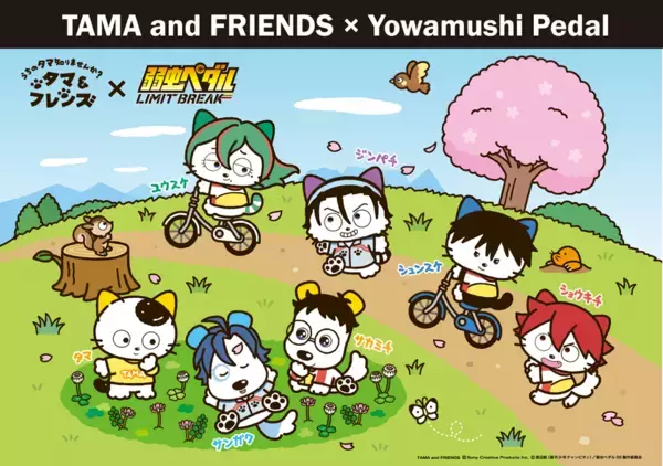 仲間と走り、青春を駆け抜けるあの作品とコラボ！『タマ＆フレンズ』×『弱虫ペダル』―3月27日(金)からコラボグッズ発売開始！―