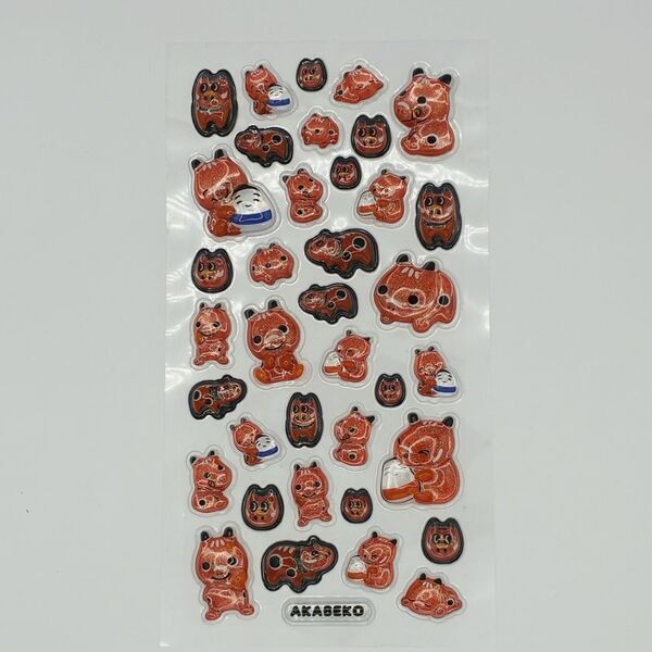 赤べこの可愛さをぎゅっと詰め込んだぷっくり仕様「赤べこぷっくりキラキラシール」を4月下旬より順次発売